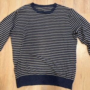 SHEIN Navy and Cream Striped Sweater